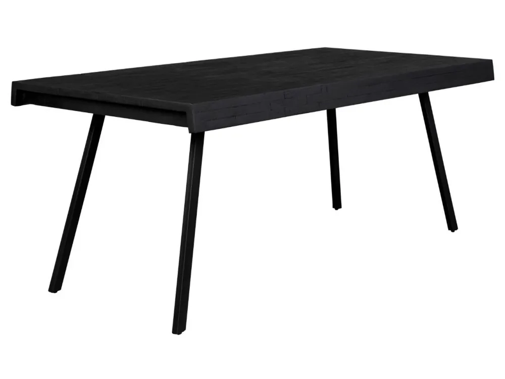 Vysoce Kvalitní Černý dřevěný jídelní stůl WLL SURI 160 x 78 cm