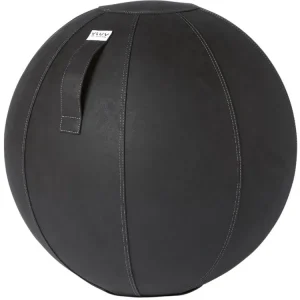 Zlevněný Černý koženkový sedací / gymnastický míč VLUV BOL VEGA Ø 65 cm