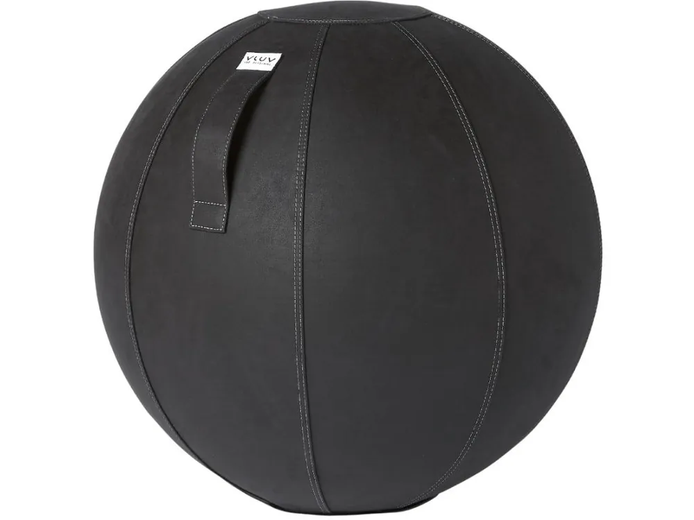 Zlevněný Černý koženkový sedací / gymnastický míč VLUV BOL VEGA Ø 65 cm