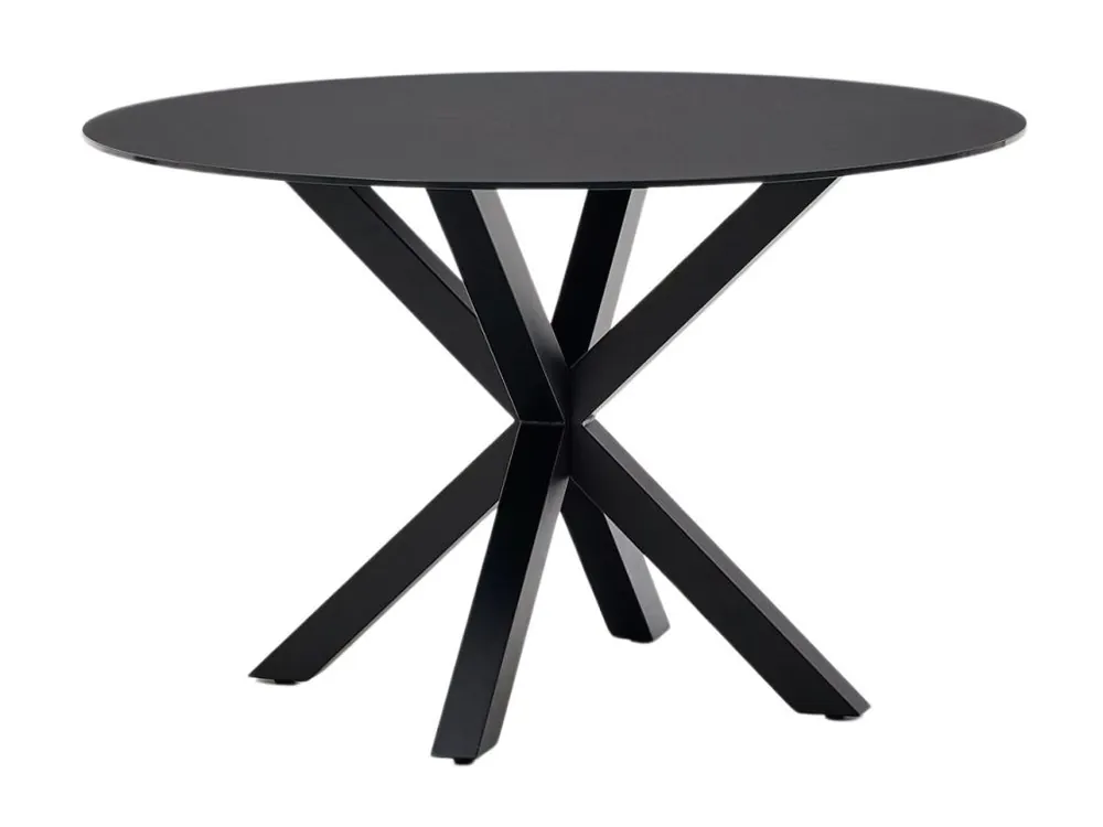 Novinka Černý skleněný jídelní stůl Kave Home Argo 120 cm