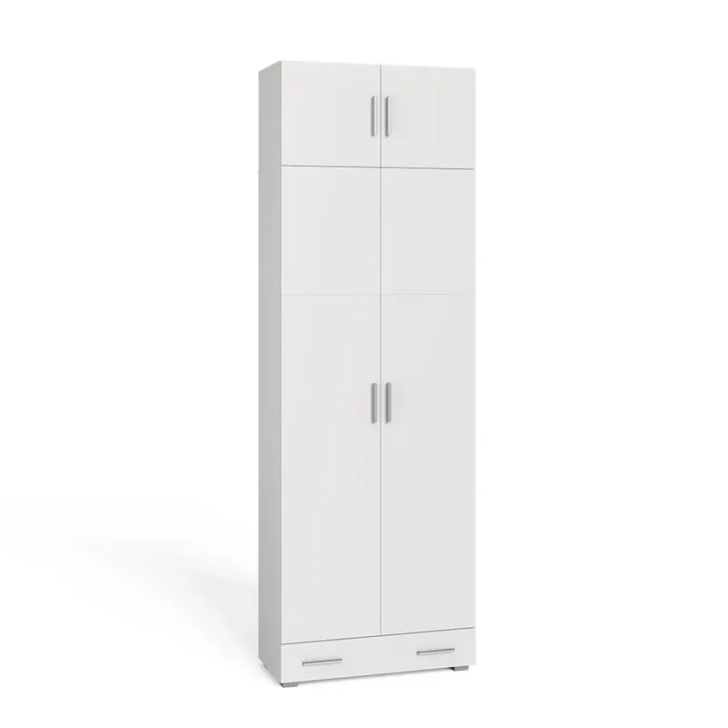Poslední Šance Regál na dokumenty Ingo Bílá 80 x 182.4 cm s výsuvnou skříňkou a zásuvkou Vicco