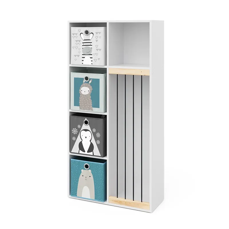 Finální Výprodej Dětská polička Marvin Bílá 72 x 143 cm se 4 skládacími boxy opt.2 Vicco