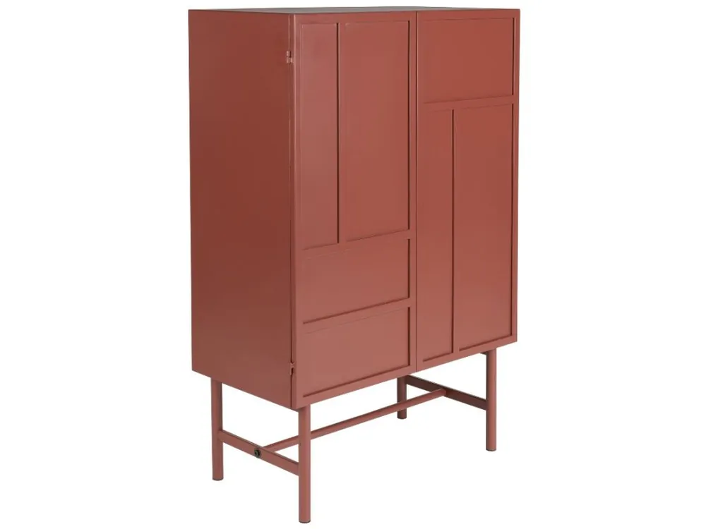 Top Prodej Červená kovová komoda WLL DAVIS 70 x 35 cm