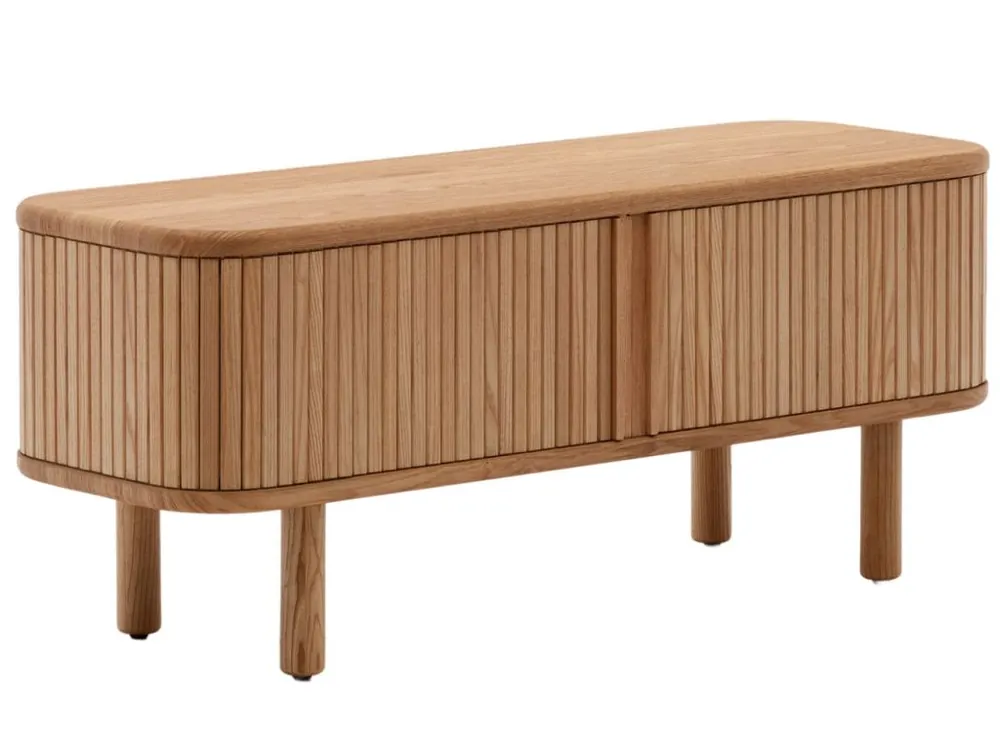 Must-Have Dřevěný TV stolek Kave Home Mailen 120 x 40 cm