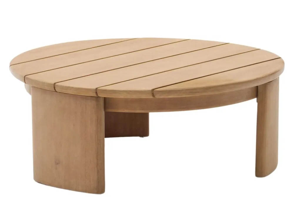 Dřevěný zahradní konferenční stolek Kave Home Xoriguer 90 cm Přímo Od Výrobce