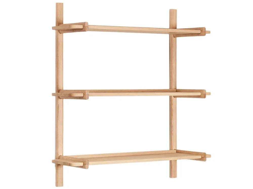Dubová modulární police Kave Home Sitra 98 x 90 cm Sezónní Sleva