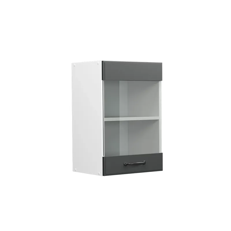 Zlevněný Skleněná kuchyňská skříňka R-Line Antracitový venkovský dům 40 cm Vicco