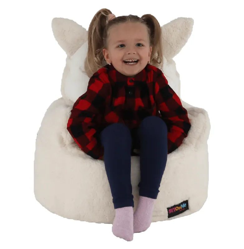 Sedací vak, bílá/smetanová, BABY TYP 3 Levný