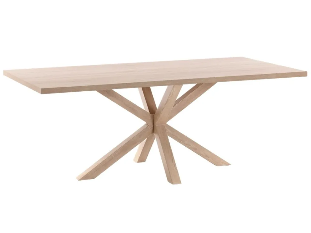 Časově Omezené Dubový jídelní stůl Kave Home Argo 160 x 100 cm s přírodní kovovou podnoží