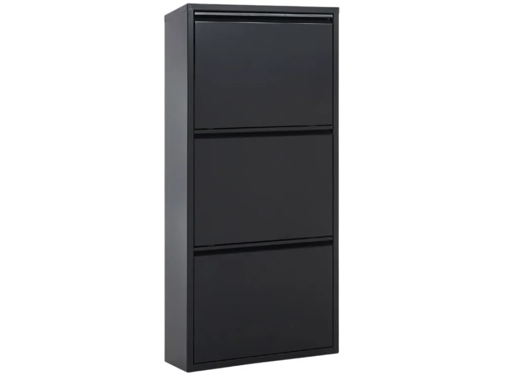 Grafitově šedý kovový botník Kave Home Ode 103 cm Nejlepší Volba