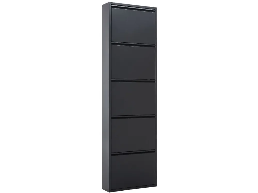 Grafitově šedý kovový botník Kave Home Ode 169 cm Výprodej