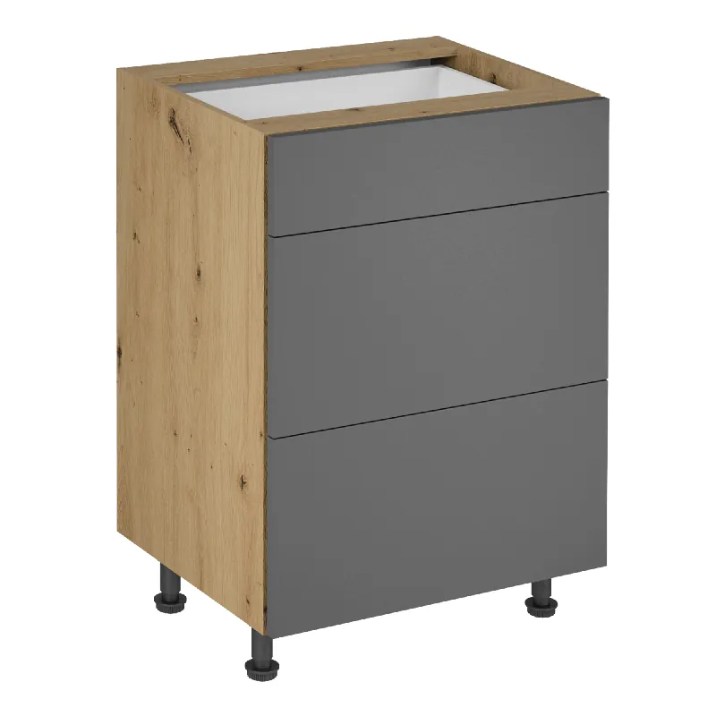 Horká Nabídka Spodní skříňka, dub artisan / šedý mat, LANGEN D60S3 P