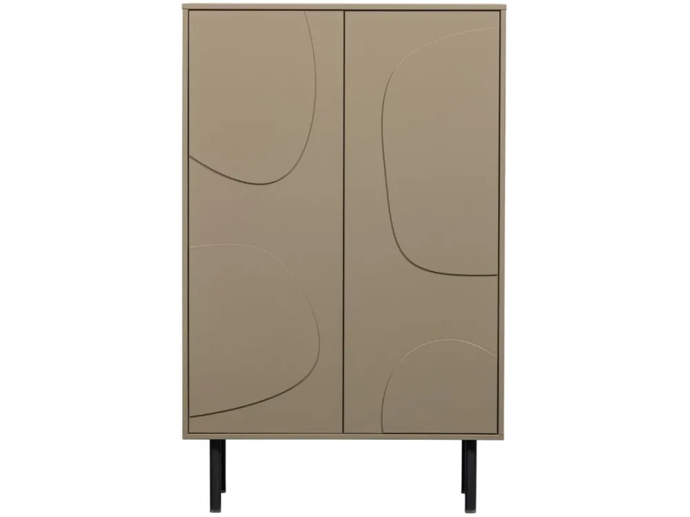 Hnědá dřevěná skříň Zida 135 x 85 cm Nejlepší Volba