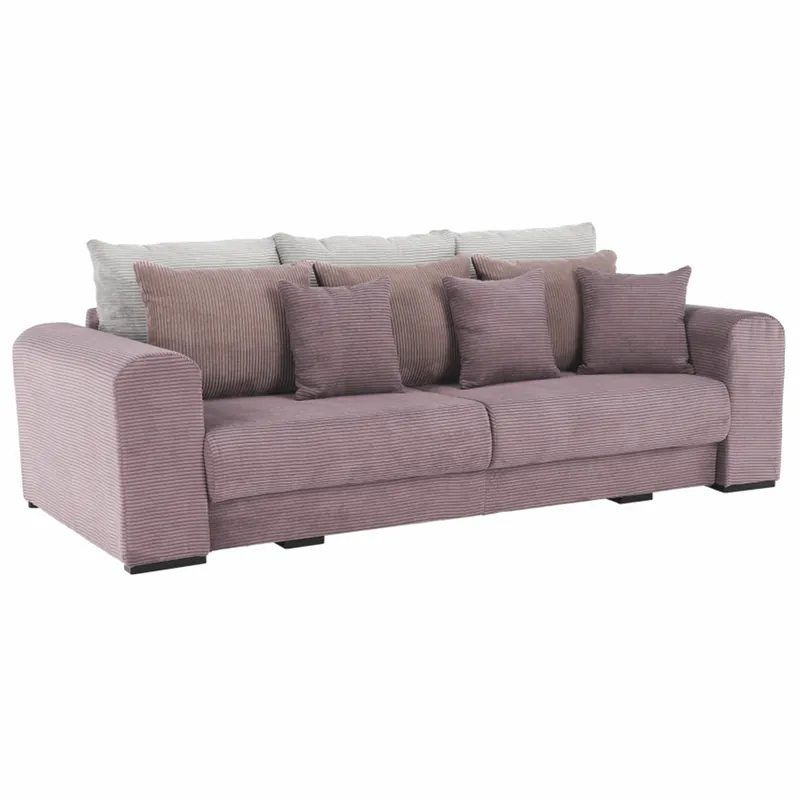 Extra prostorná pohovka, fialová / starorůžová / béžová, Gilena BIG SOFA Víkendová Akce
