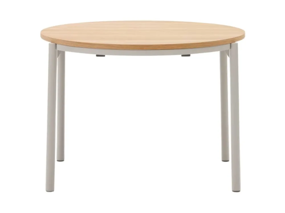 Nejlepší Volba Dubový rozkládací jídelní stůl Kave Home Montuiri 90-170 x 90 cm s šedou podnoží