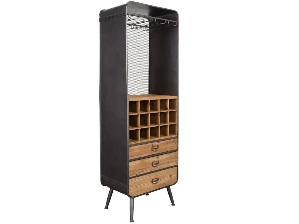 Hnědá vinotéka DUTCHBONE Vino 56 x 37 cm Víkendová Akce