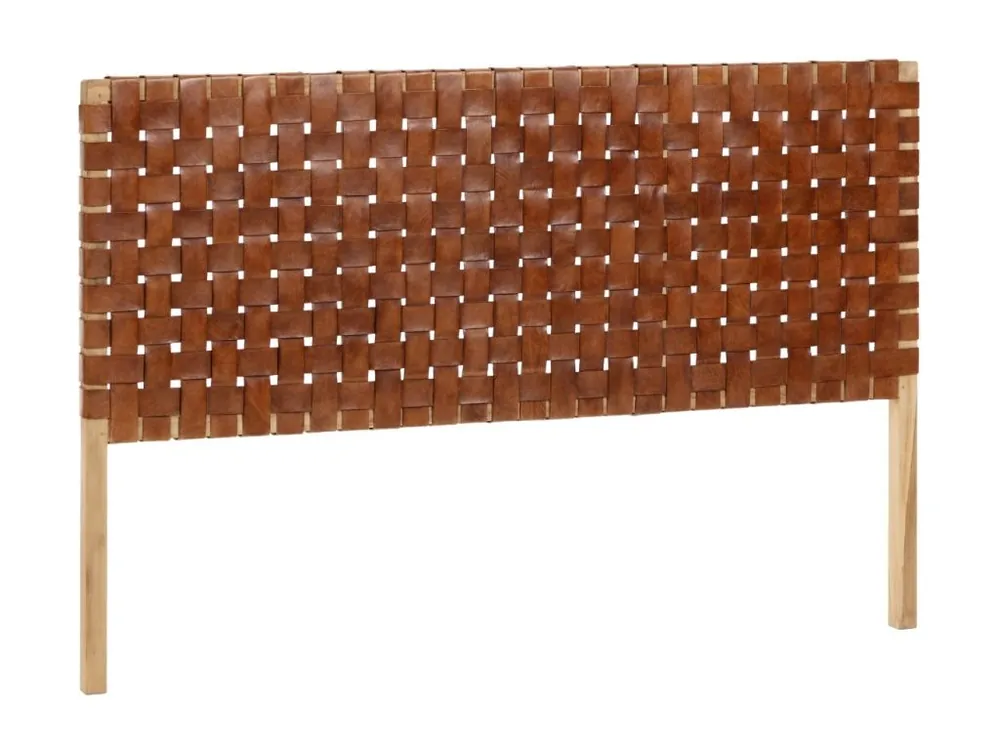 Nová Kolekce Hnědé kožené čelo Kave Home Calixta 153 x 110 cm