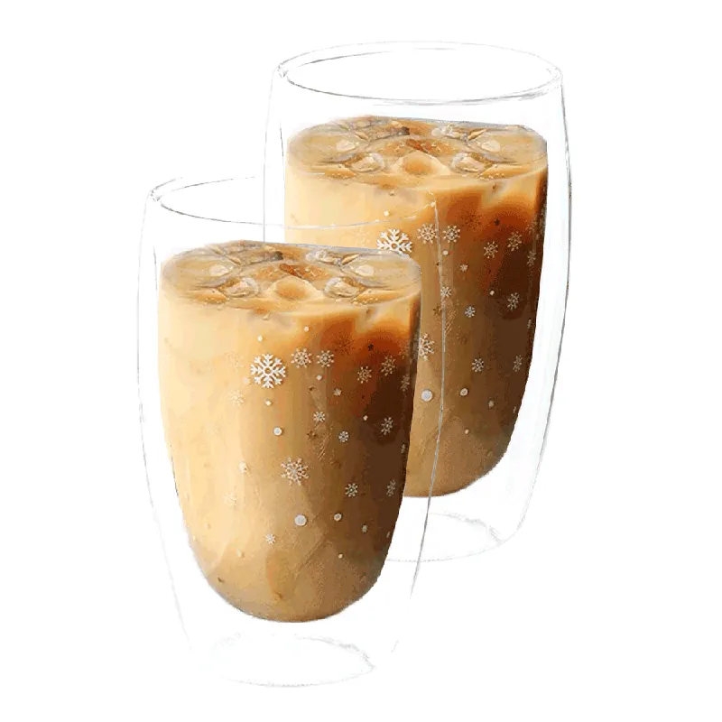 Jen Po Omezenou Doba TEMPO-KONDELA HOTCOLD TYP 33, termo sklenice, set 2 ks, s vločkami, 450 ml