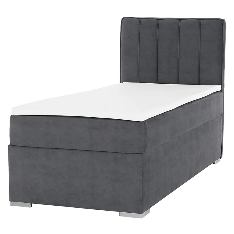 Super Cena Boxspringová postel, jednolůžko, šedá, 90x200, pravá, AMIS