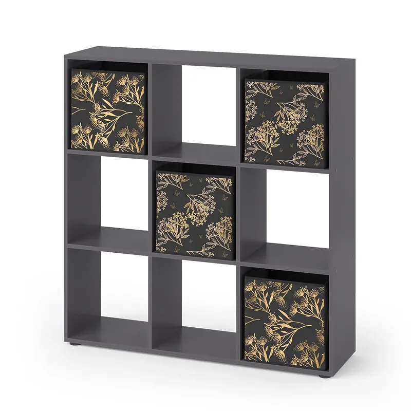 Rychlé Dodání Dělicí stěna Nove Černá 104 x 108 cm se 4 skládacími boxy opt.1 Vicco