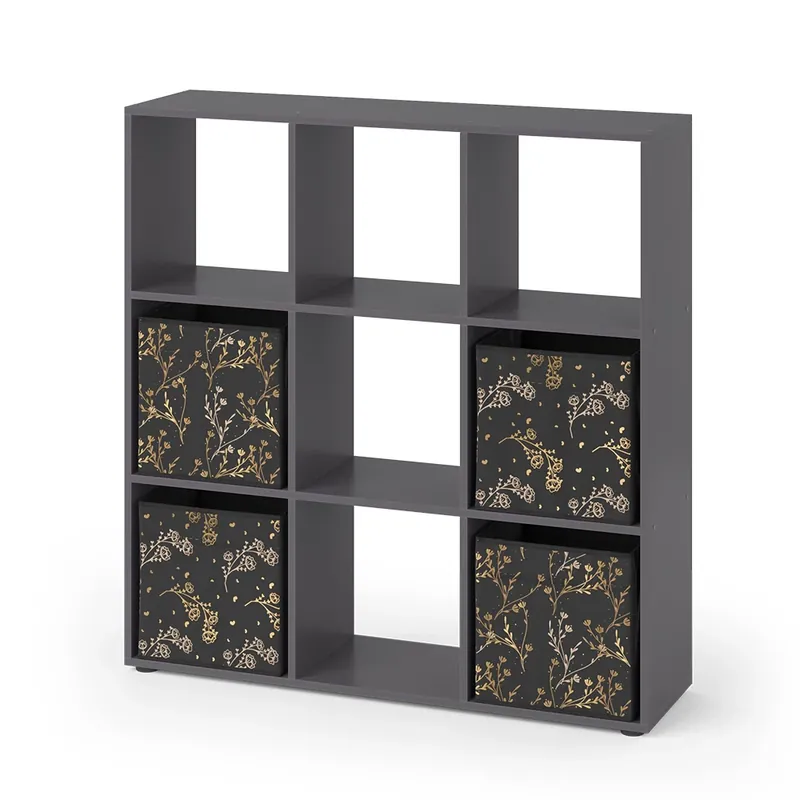 Dokud Zásoby Vydrží Dělicí stěna Nove Černá 104 x 108 cm se 4 skládacími boxy opt.2 Vicco