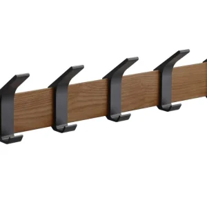 Vrácení Zdarma Hnědý dřevěný nástěnný věšák Yamazaki Rin 10 x 50 cm