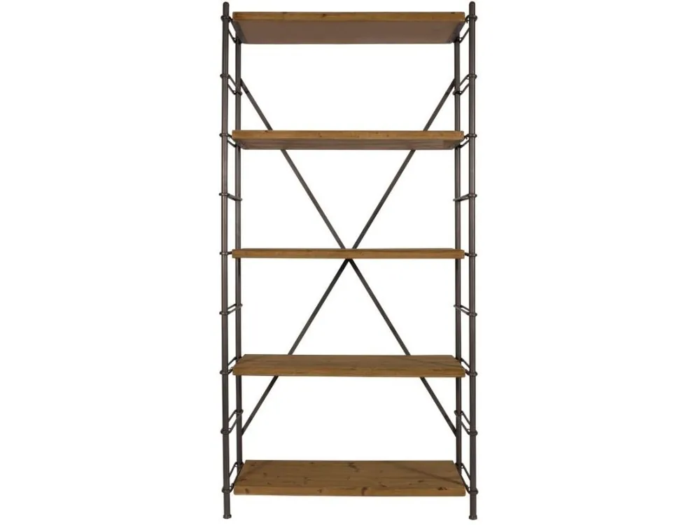 Hnědý regál DUTCHBONE Iron 200 x 100 cm Ověřený
