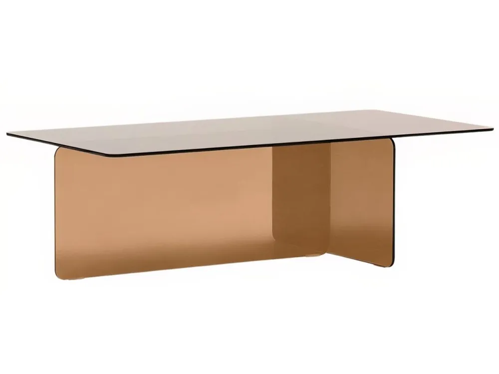 Hnědý skleněný konferenční stolek Kave Home Zaren 120 x 60 cm Nejlepší Cena
