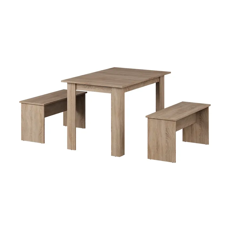 Jídelní stůl sestava Sentio Sonoma 112 x 73.6 cm se 2 lavicemi Vicco Akční Nabídka