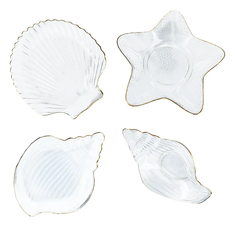 Oblíbený Servírovací misky, set 4 ks, sklo, PURE SHELLS