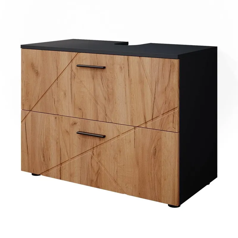 Dolní skříňka pod dřez Irma Zlatý dub power/antracit 80 x 58.6 cm Vicco Levný