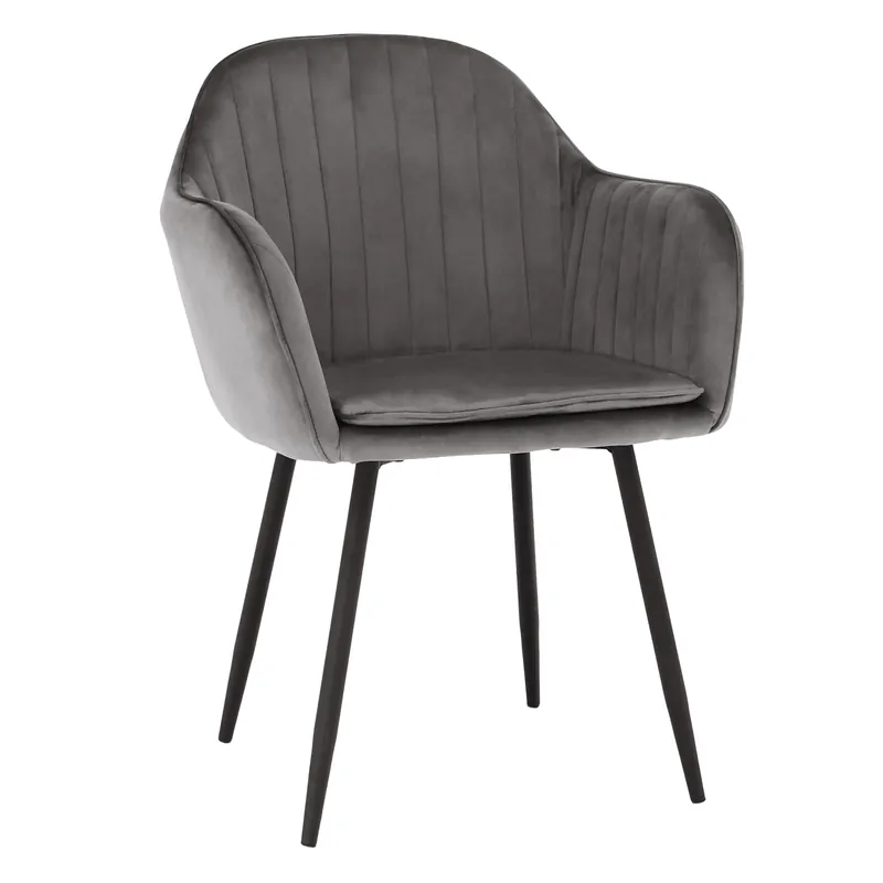 Designové křeslo, šedá Velvet látka, ZIRKON Nízká Cena