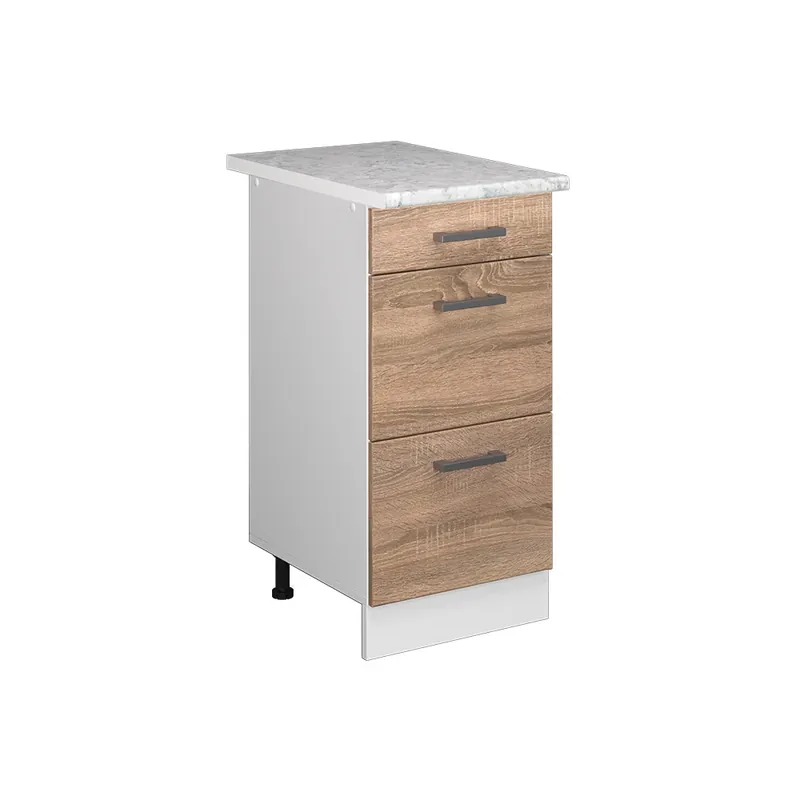 Spodní skříňka kuchyňské linky R-Line Sonoma 40 cm se zásuvkami a pracovní deskou Vicco Pouze Dnes
