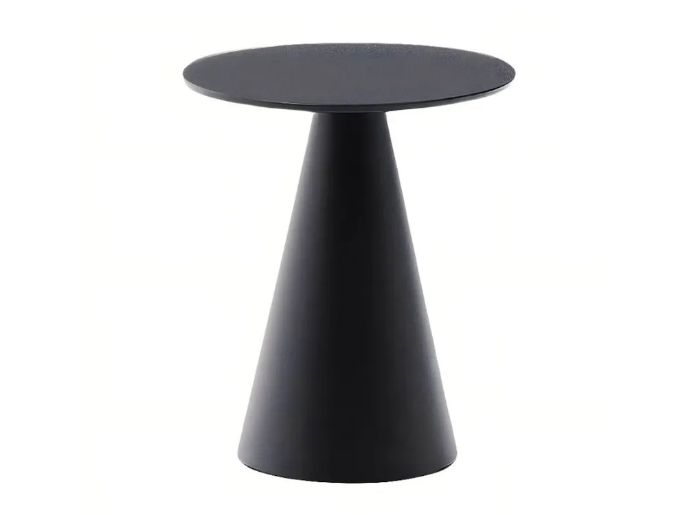 Pouze Dnes Matně černý skleněný kulatý odkládací stolek Kave Home Wilshire 35 cm