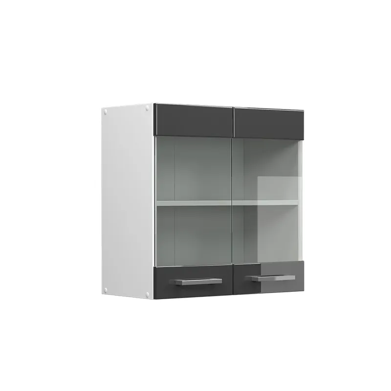 Skleněná kuchyňská skříňka R-Line Antracitový vysoký lesk 60 cm Vicco Speciální Cena
