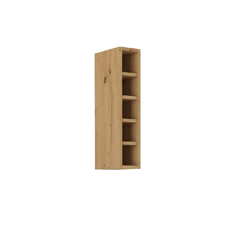 Vrácení Zdarma Horní otevřená skříňka, černý mat / dub artisan, Monro 15 G-72 OTW