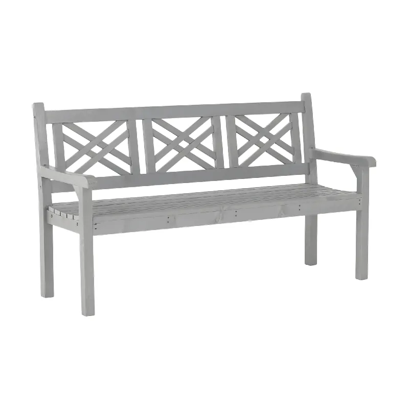 Objednat Nyní Dřevěná zahradní lavička, šedá, 150 cm, FABLA