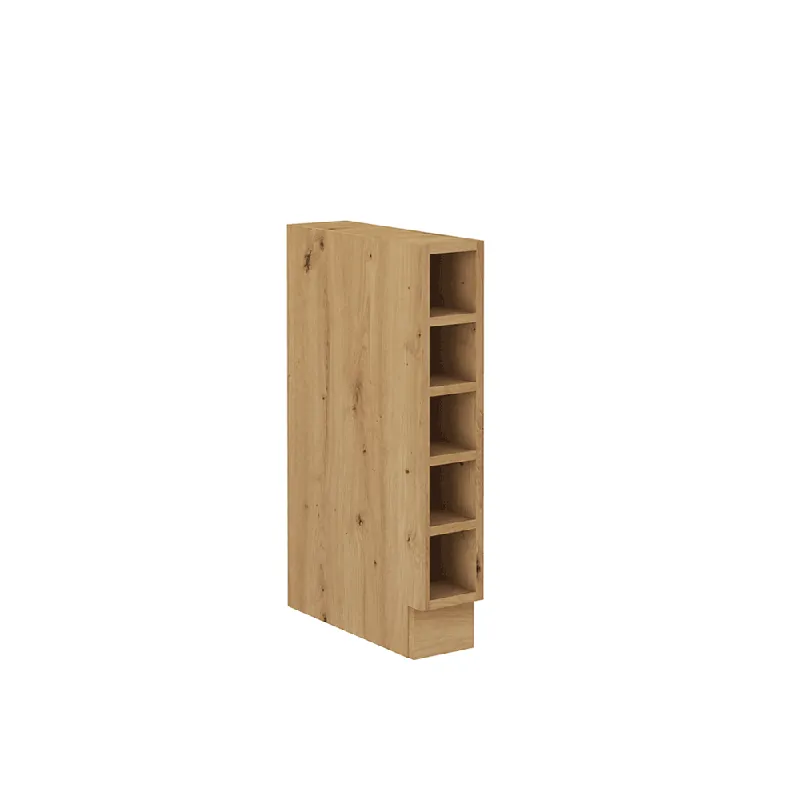 Top Prodej Spodní otevřená skříňka, černý mat / dub artisan, Monro 15 D OTW BB