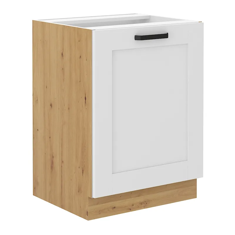 Značkový Spodní skříňka, bílá/dub artisan, LULA 60 D 1F BB