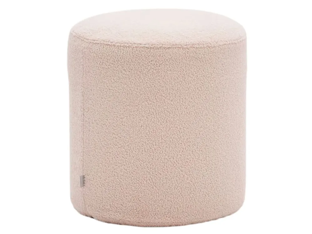Růžový bouclé taburet Kave Home Kaeli 43 cm Objednat Nyní