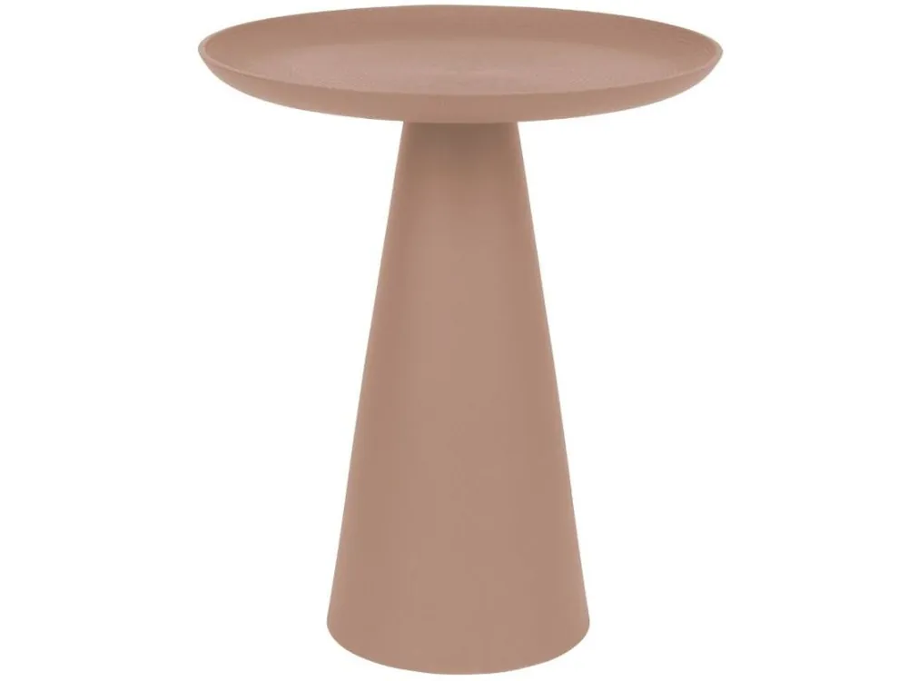 Levný Růžový kovový odkládací stolek WLL RINGAR 34,5 cm