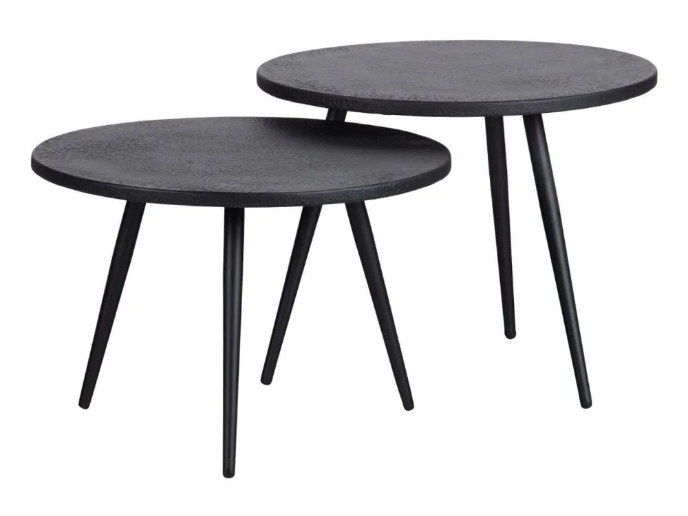 Nízká Cena Set dvou černých konferenčních stolků Suzie 53 cm
