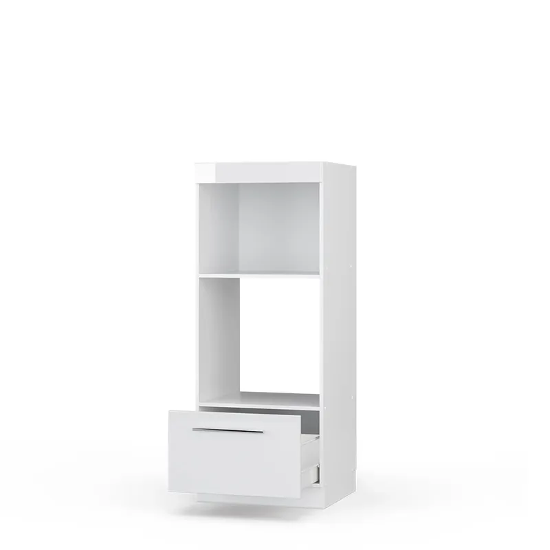 Super Cena Skříňka na mikrovlnnou troubu Fame-Line Bílá vysoký lesk 60 cm otevřený Vicco
