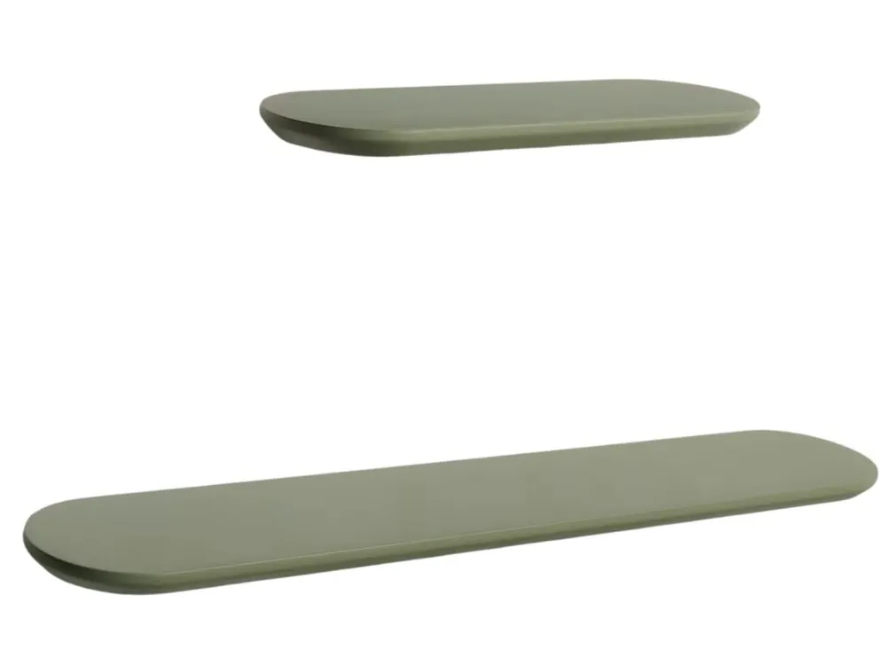 Set dvou zelených lakovaných polic Arely 35/55 cm Objednat Nyní