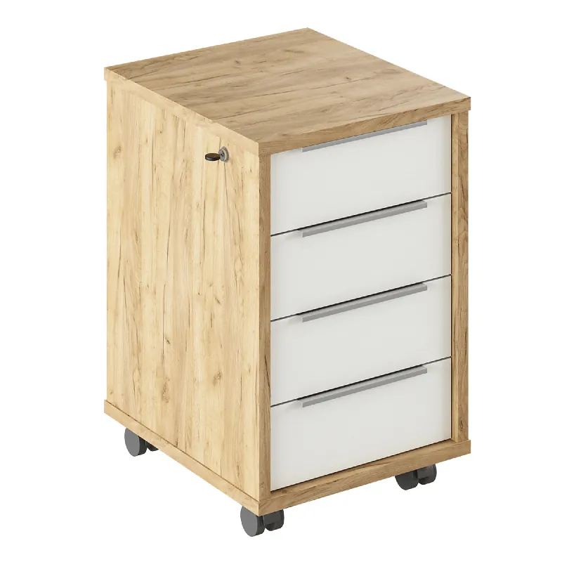 Originální Kontejner se zámkem, dub artisan/bílá, RIOMA TYP 30