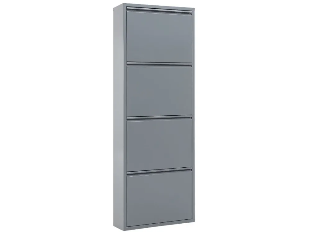 Akční Cena Šedý kovový botník Kave Home Ode 136 cm