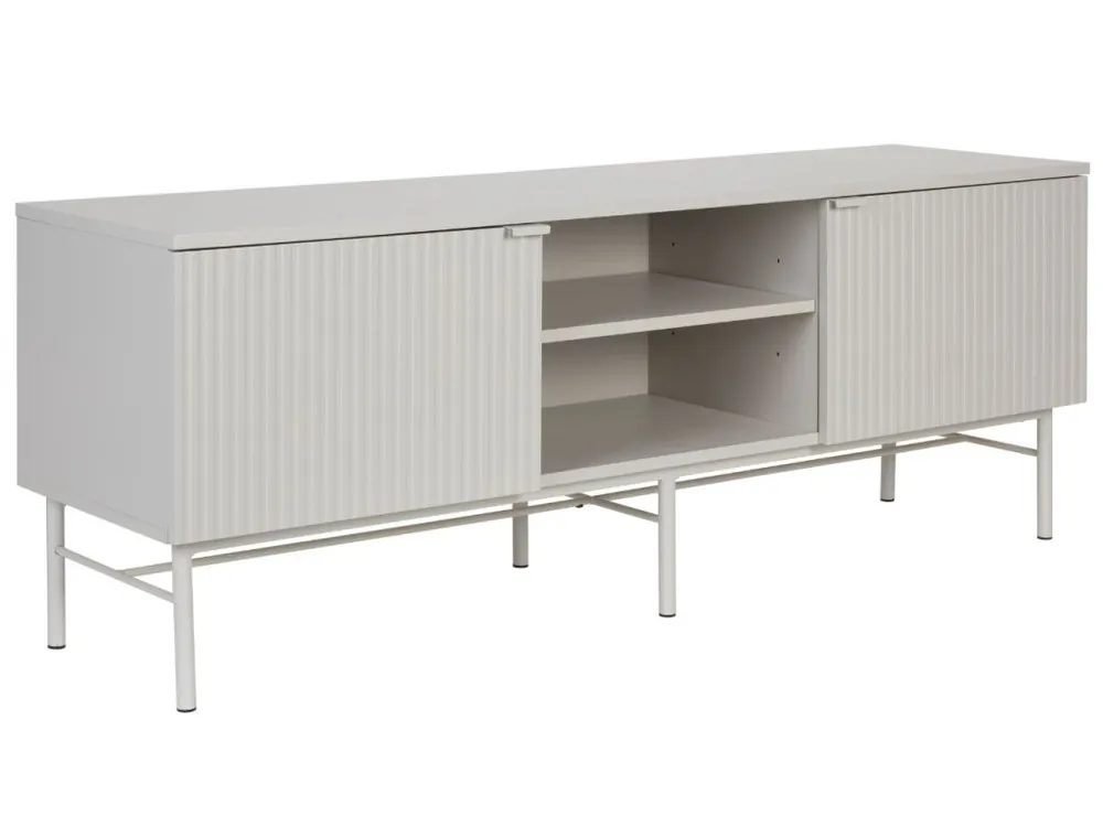Šedý TV stolek WLL CAYO 155 x 40 cm Rychlé Dodání