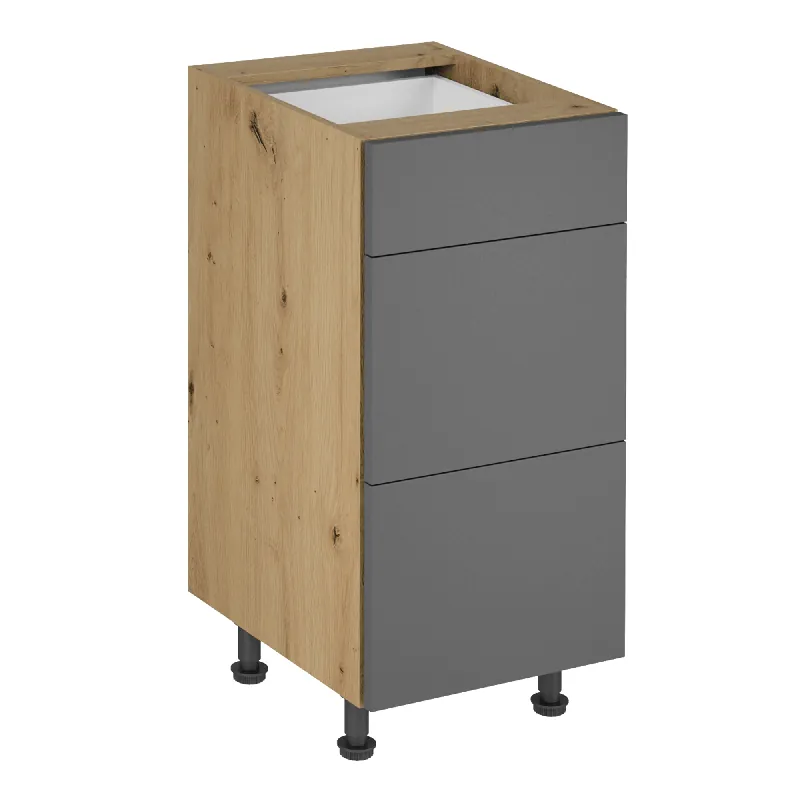 Nová Kolekce Spodní skříňka, dub artisan/šedý mat, LANGEN D40S3 P
