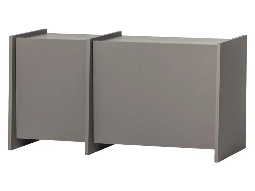 Šedý dřevěný TV stolek Brock 102 x 44 cm Aktuální