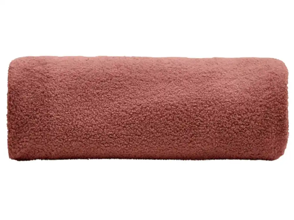Časově Omezené Terakotově červený bouclé potah na taburet Kave Home Kaeli 90 cm